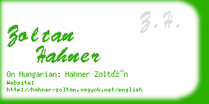 zoltan hahner business card